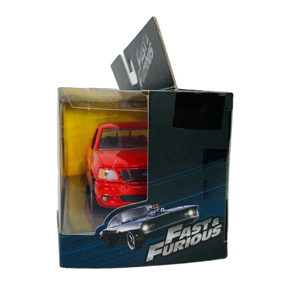 Fast Furious Die Cast Brians Ford F150 SVT Lightning Red Pickup Truck Jada NEW - Picture 3 of 10